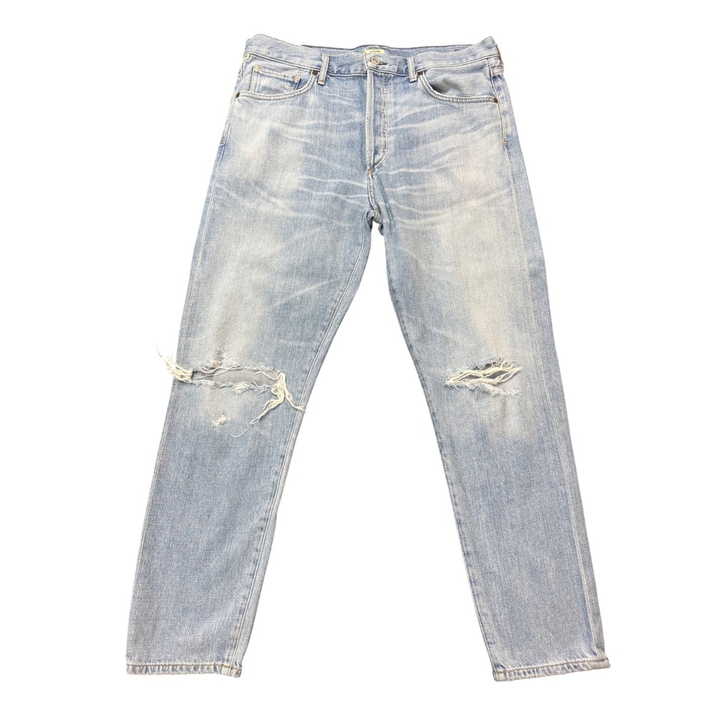 Citizens of Humanity Liya Jeans Womens 31 Blue Excellent Distressed High Rise